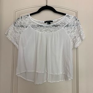 White Forever 21 Crop Top